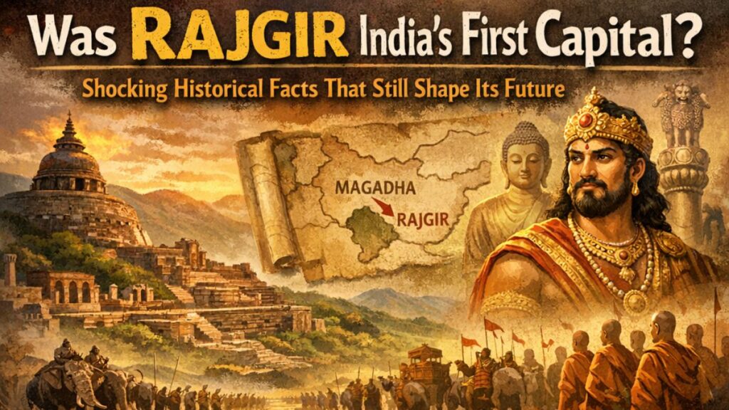 Ancient hills and historic landscape of Rajgir in Bihar